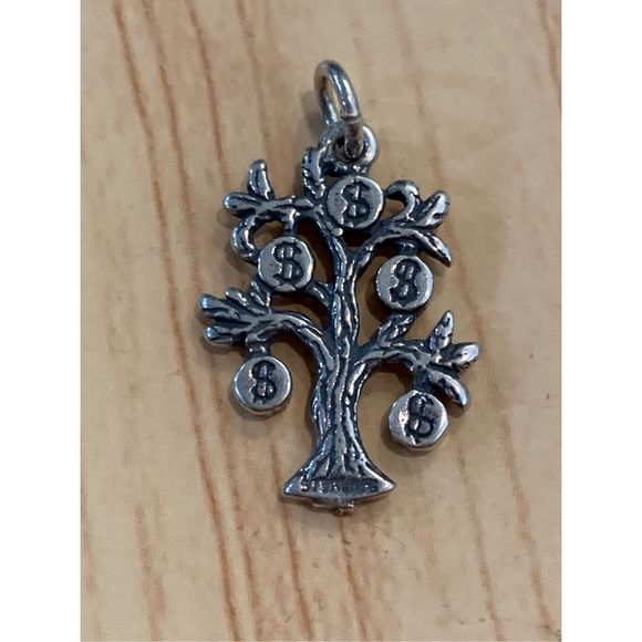 Money Tree Sterling Silver Jewelry Charm - Picture 2 of 4